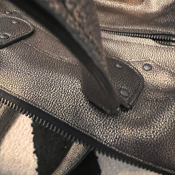 Coach Metallic Leather Rhyder Large Satchel - Picture 8 of 14